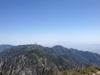 Looking out at Mt. Wilson with San Jancinto in the distance.
