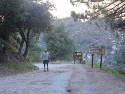 Dr. Rock arriving back at the trailhead at Chantry Flat. We made it. Another great trail run in the books!