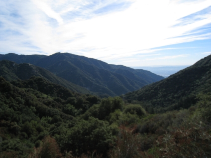 The first time the trail gets high enough to have a view outside of the valley.
