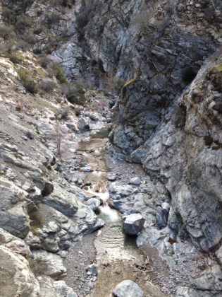 A look down at the bottom and what awaits you if your bungee snaps.