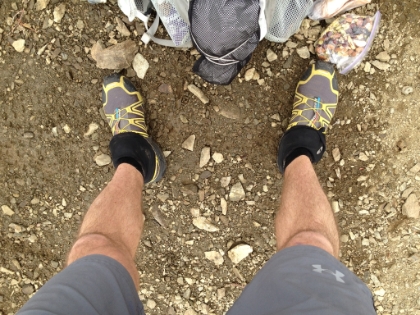 ...and yes I'm still in shorts. But not for long. Once you stop moving, it gets cold fast! I spend a while on top, eat a little food, and then head down.