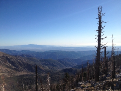 Headed back down at the end of the day. I'm coming down really fast trying to make it back by the planned meet-up time with Dad.