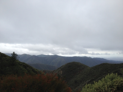 As we reached the ridge at the start of Upper Holy Jim, the clouds were starting to get dark, and it looked like the rain predictions might turn out to be true. I didn't end-up taking too many pictures on this trip because it was extremely cold from here on out, and it was tough to stop and fumble with the camera.