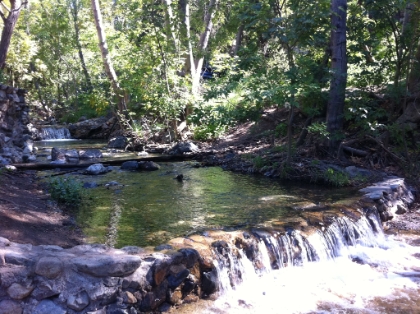 Lots of toe dunking today crossing the creek.