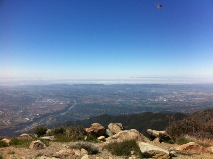Orange County, the Pacific Ocean, Catalina, and some gnats. You can even see San Clemente island in the far distance even though it's not a particularly clear day.