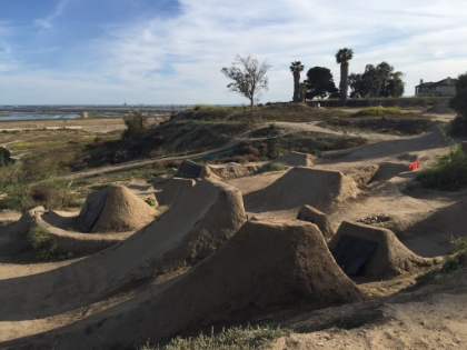 A crazy BMX bike park.