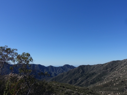Peekaboo ocean views over the hills, and the end to another great run in the Cleavland National Forest.