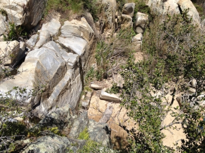 A look at the falls (wet streak) from the other side.