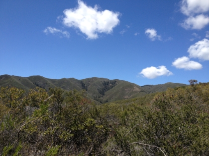 Some great hill views from the ridge headed towards Bluejay Campground.