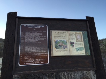 One of the entry points to the El Modena Open Space.