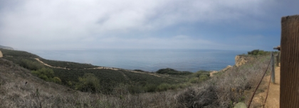 A foggy, but panoramic, view to start the morning. Fortunately the fog would soon clear.