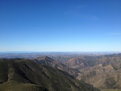 A look down at Ortega Highway and out to the ocean.