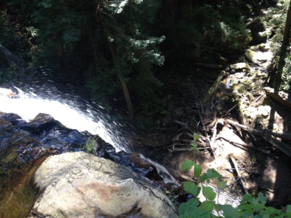 Hanging right over the edge. About as close as I want to get. There are no rails here.