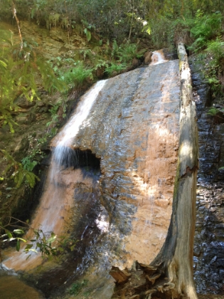 Golden Falls. Almost dry, but still very cool. It looks like some sort of modern art fountain.