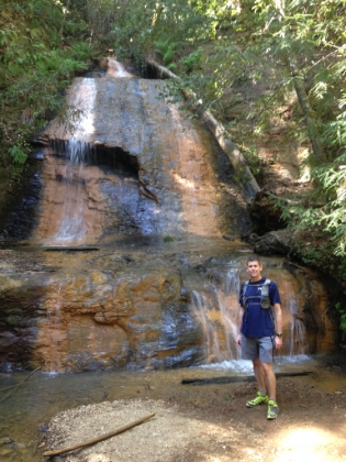 There was a small group of hikers at the falls, which meant a rare picture of me on the trail.