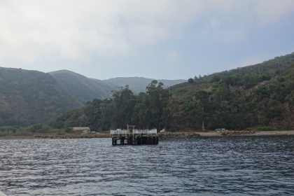 After a little more than an hour (and some mild sea sickness on my part), we approach the dock at Prisoner's Harbor on Santa Cruz Island. The old ranch building there is all the civilization you'll find in this National Park, which sees just 1% of the traffic of the busiest parks.
