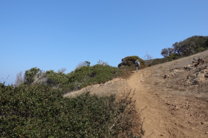 We're getting really tight on time, so Dad decides to start heading back while I run the rest of the way down. Don't want to miss the boat!
