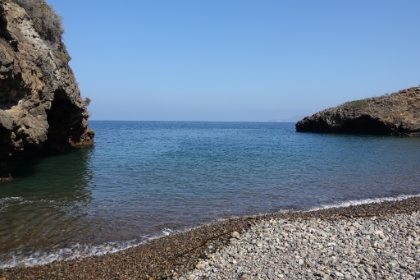 I have the beautiful pebble beach to myself.