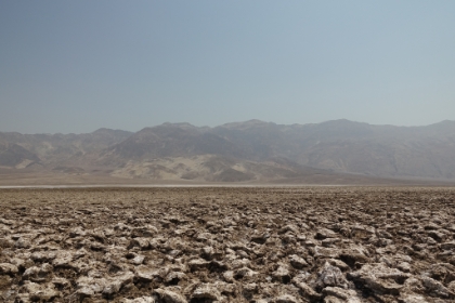 Looking the other direction across the Devil's Golf Course. The mountains surrounding Death Valley reach as high as 11,000', making for an amazing contrast in terrain.