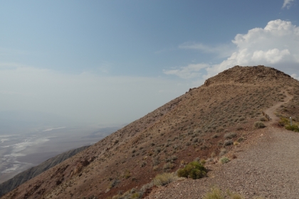 There's a little trail going to a nearby peak that looks too fun to pass-up. And the temperature is "only" 95 degress up here, which feels downright cool compared to Badwater below.