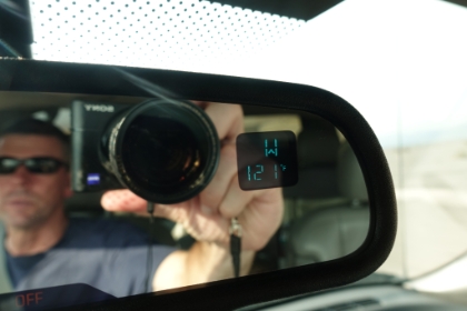 Heading back down towards the basin now, I just had to snap a pic of the car thermometer. Now up to 121 degrees!