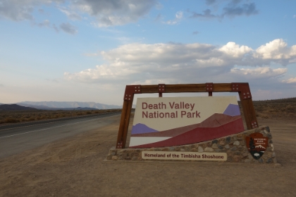 On my way out of the park. End to a fascinating day in Death Valley!