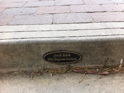 The 676th step, dedicted to Jack Kirk the Dipsea Demon who finished the race in 58 consecutive years, the last time being when he was 86 years old.