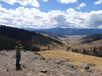 Kyle loved using the binoculars.