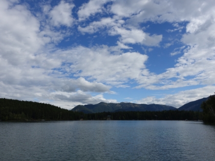 It's a beautiful, private resort with log cabins you can rent and plenty of activities to do in and around the lake.