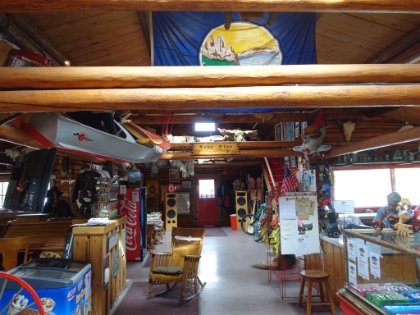 Inside the lodge at Lake Five. The guy at the counter is the grandson of the couple that owned the place when my Dad came here 70 years ago!