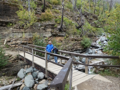 Next, we headed back up Going to the Sun and took a short hike on the Loop Trail towads Granite Peak Chalet. This area was hit hard by a big fire in 2003.