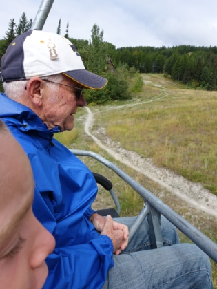 We started the day by heading out to Whitefish Mountain ski resort for a trip up the ski lift. It was Kyle's first time on a ski lift and was definitely the longest one I've been on at 17 minutes from bottom to top.