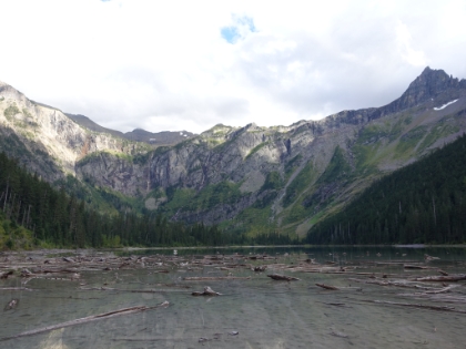 Crystal clear water. The scenery must be even more amazing in the Spring with snow and cascades flowing all around.