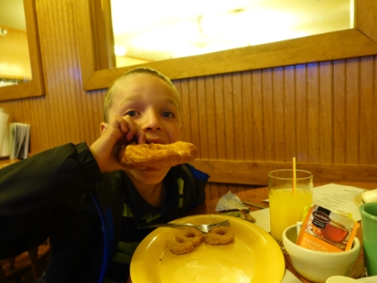 The day ended with a much deserved meal at The Back Room, our favorite dinner spot in Columbia Falls. Hands down the best BBQ I've ever had. And the fry bread is to die for. Deep fried sweet bread with country style ribs. It might be worth a trip back to Montana just to eat there again!