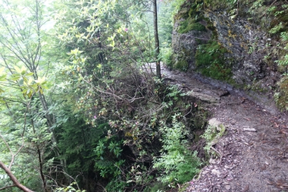 There's some serious dropoff in a few spots. Don't want to slip here.