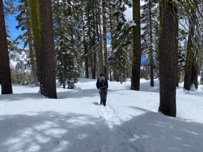 Some snowshoers had already broken trail for us, otherwise we wouldn't have made it very far.