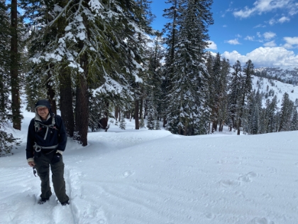 The trail starts getting quite steep. The lakes must be getting close!?