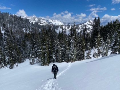 Steep but almost there. This is way more than a mile!