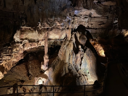 Looking down as we get ready to descend into the cave. Unlike Mammoth, Diamond Caverns is all about the formations. And it has some gorgeous ones.