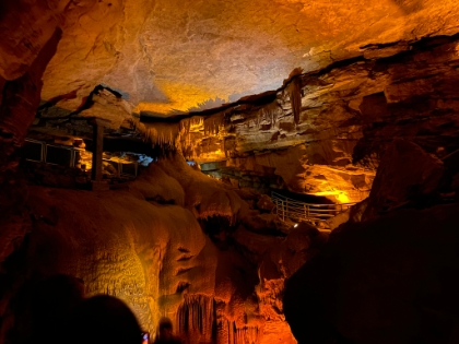 As the sandstone cap starts to give way, the seeping water can create the typical formations found in other limestone caves.