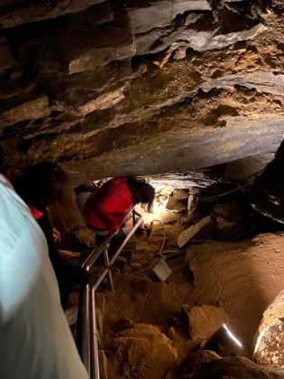 Things start to get tighter has we head down a very steep set of stairs. There are 540 total stairs on this tour!