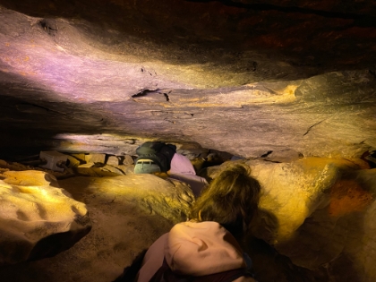 And now the section known as "Tall Man's Misery". You have to walk crouched for a couple hundred feet to get through.