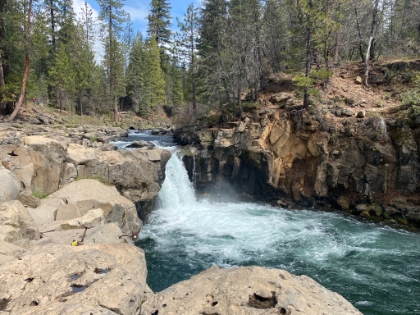 Lower McCloud Falls. Not too tall, but lots of water, and a great way to start the trail.