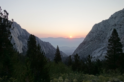 Sunrise over the White Mountains to the East.
