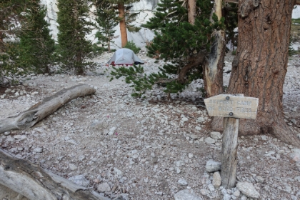 Made it to Outpost Camp at just above 10,000'. It's just after 7:00am, and I'm still feeling confident in my pace. I hadn't seen many people on the trail so far, which was surprising. Probably the advantage of a late start. But I was starting to catch-up to the crowd now, and the trail would be pretty busy from here on out.