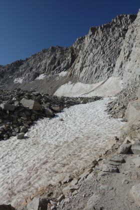 Still some good sized snow fields up here.
