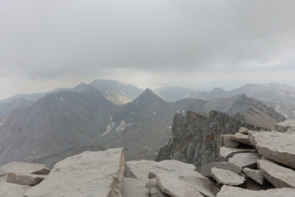 Looking down the Trail Crest ridgeline.