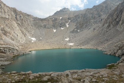 But that's the real lake. As awesome a glacial bowl lake as you're likely to find anywhere. I hadn't seen a human since near the trailhead, and I had the lake to myself the entire time I was here. A welcome change from the busy Whitney trail just a few miles away.