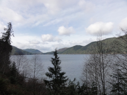 Down to water level at the East end of the lake.