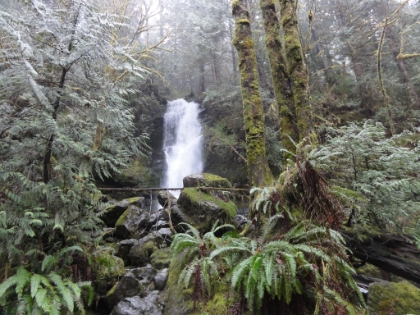 Merriman Falls along the road past the Southeast corner of the lake.
